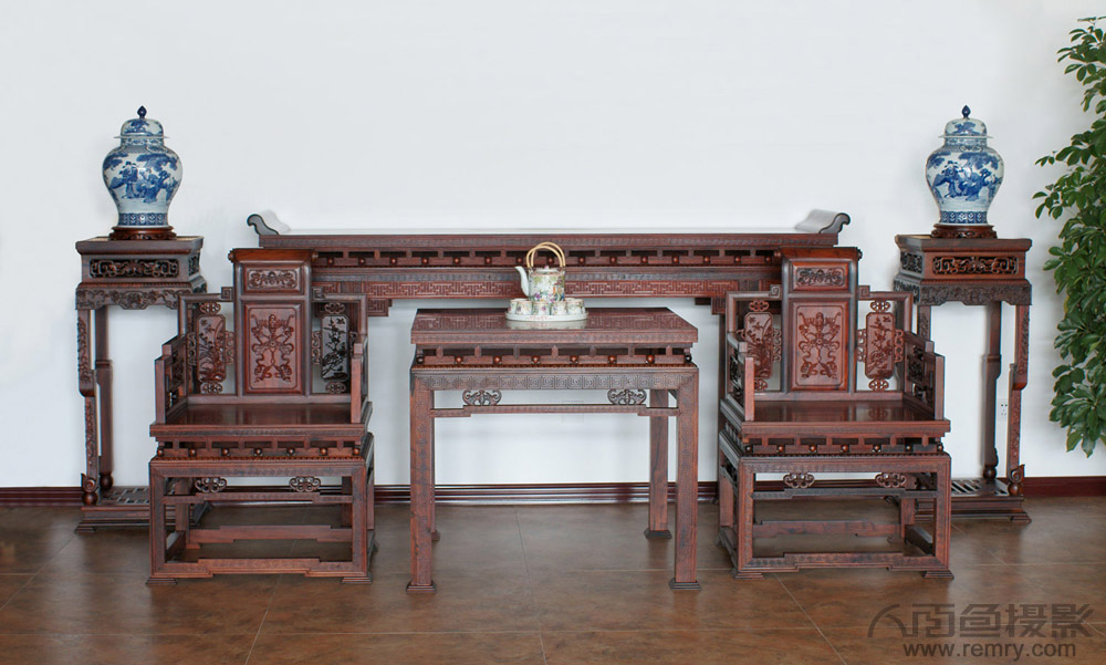 福禄寿中堂摄影,,紫檀家具摄影,烟台红酸枝家具摄影,烟台大叶紫檀摄影