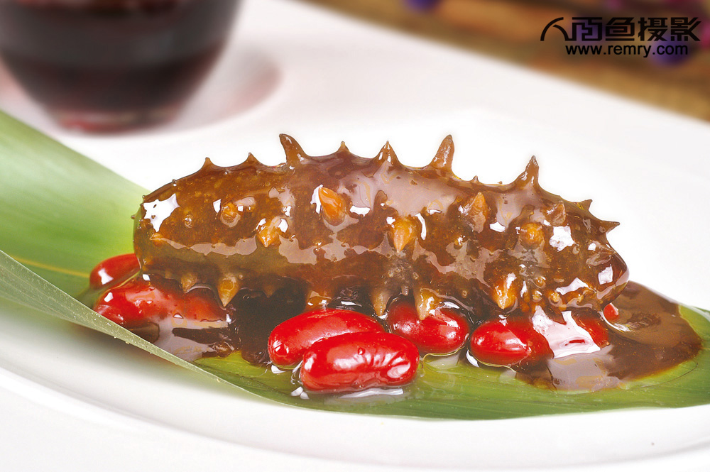 烟台菜谱摄影,烟台美食摄影,烟台红豆海参摄影