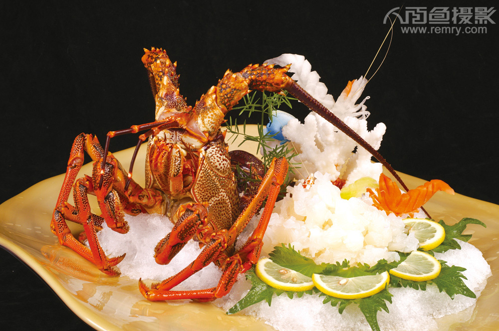 烟台美食摄影,烟台菜品摄影,龙虾刺身摄影