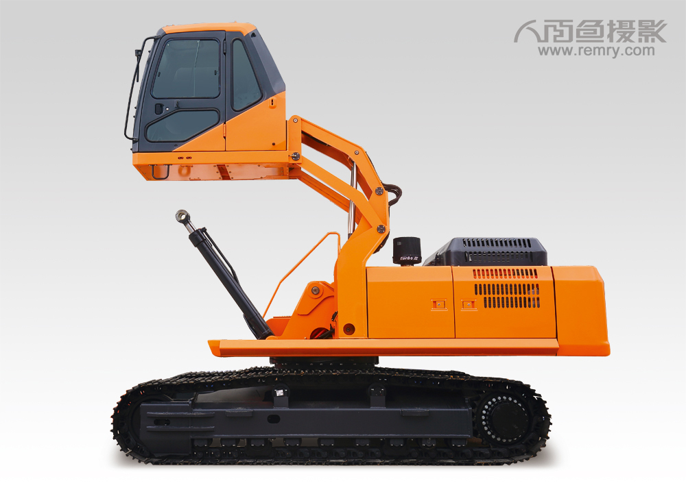 掘机升降驾驶舱摄影