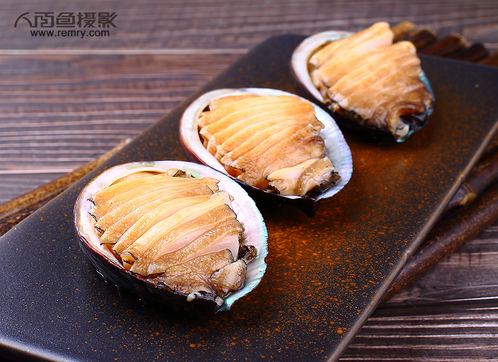 烟台贝类摄影,生食鲍鱼肉切片摄影,烟台水产品深加工摄影